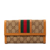 Gucci GG Canvas Web Continental Wallet Secondhand