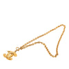 Chanel CC Gold Plated Quilted Pendant Necklace Secondhand