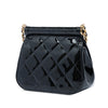 Chanel CC Quilted Patent Frame Flap Clutch with Chain Secondhand