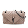 Secondhand Saint Laurent Medium Sheepskin Triquilt Monogram College Bag