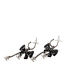 Chanel Enamel CC Bow Ribbon Fishhook Wires Earrings Secondhand