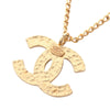Chanel CC Enamel and Gold Plated Pendant Necklace Secondhand