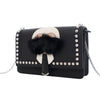 Fendi Studded Leather Karlito Wallet on Chain Secondhand