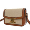 Celine Teen Canvas and Calfskin Triomphe Crossbody Secondhand