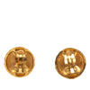 Chanel CC Gold Plated Round Clip On Earrings Secondhand