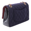 Chanel Paris Hamburg Medium Classic Jersey Coco Sailor Charms Double Flap Secondhand