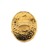 Chanel CC Gold Plated Oval Brooch Secondhand