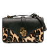 Bottega Veneta Calfskin and Leopard Print Pony Hair City Knot Shoulder Bag Secondhand