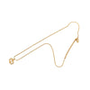 Dior Gold Plated Strass CD Logo Pendant Necklace Secondhand