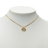 Dior Gold Plated Strass CD Logo Pendant Necklace Secondhand