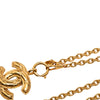 Chanel CC Gold Plated Quilted Pendant Necklace Secondhand