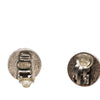 Chanel CC Brass Enamel Button Clip on Earrings Secondhand