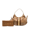 Gucci GG Crystal Horsebit Web Shoulder Bag Secondhand
