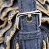 Fendi Embroidered Denim Ruffled F is Fendi Kan I Baguette Secondhand