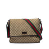 Gucci GG Canvas Web Flap Messenger Bag Secondhand
