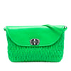 Secondhand Miu Miu Matelasse Leather Crystal Flap Shoulder Bag