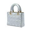 Dior Small Metallic Grained Calfskin Cannage Supple Lady Dior Secondhand