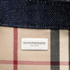 Burberry House Check Canvas Trimmed Denim Handbag Secondhand