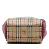 Burberry Small Leather Trimmed Haymarket Check Coated Canvas Canterbury Tote Secondhand