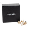 Chanel CC Gold Plated Faux Pearl Star Drop Push Back Earrings Secondhand