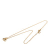 Dior Gold Plated Strass CD Logo Pendant Necklace Secondhand