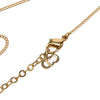 Dior Gold Plated Strass CD Logo Pendant Necklace Secondhand