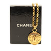 Chanel CC Gold Plated Circle Pendant Necklace Secondhand