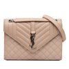 Secondhand Saint Laurent Medium Grain De Poudre Triquilt Monogram Envelope Bag