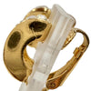 Dior Gold Plated Strass Hoop Clip On Earrings Secondhand