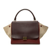 Celine Medium Tricolor Leather Trapeze Satchel Secondhand