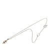 Hermès Palladium Plated Mini Maillon Pendant Necklace Secondhand