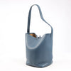 The Row Park Tote Small Leather Shoulder bag in Blue Secondhand