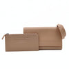 Tiffany & Co. wallet with shoulder strap in beige leather