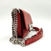 Tod's Double T shoulder bag in red leather with chain