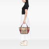 Burberry Small Leather Trimmed Haymarket Check Coated Canvas Canterbury Tote Secondhand