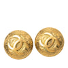 Secondhand Chanel CC Gold Plated Round Clip On Earrings