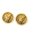 Secondhand Chanel CC Gold Plated Round Clip On Earrings