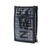 Chanel Tweed and PVC Phone Pouch with Chain Secondhand