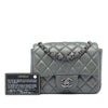 Chanel Mini Square Classic Metallic Lambskin Single Flap Secondhand