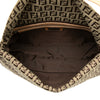 Fendi Zucchino Canvas Double Flap Shoulder Bag Secondhand