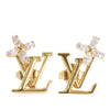 Louis Vuitton Gold Plated LV Iconic Flower Push Back Earrings Secondhand