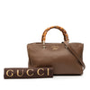 Gucci Medium Calfskin Bamboo Shopper Satchel Secondhand