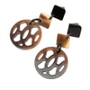 Hermès Buffalo Horn Ava Drop Push Back Earrings Secondhand
