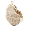 Fendi Zucchino Canvas Kiss Lock Coin Purse Secondhand