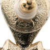 Chanel CC Gold Plated Strass Faux Pearl Tear Drop Ribbon Push Back Earrings Secondhand