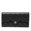 Chanel CC Quilted Caviar Classic Flap Wallet Secondhand
