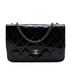 Chanel Quilted Patent and Goatskin CC Eyelet Wallet On Chain Secondhand