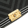 Chanel Old Medium Braided Chevron Cotton and Lambskin Boy Flap Secondhand