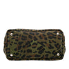 Prada Small Leopard Print Canvas Canapa Satchel Secondhand