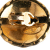 Chanel CC Quilted Gold Plated Round Clip on Earrings Secondhand